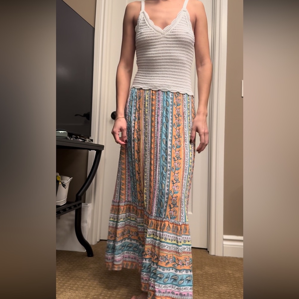 Crotchet top with skirt dress